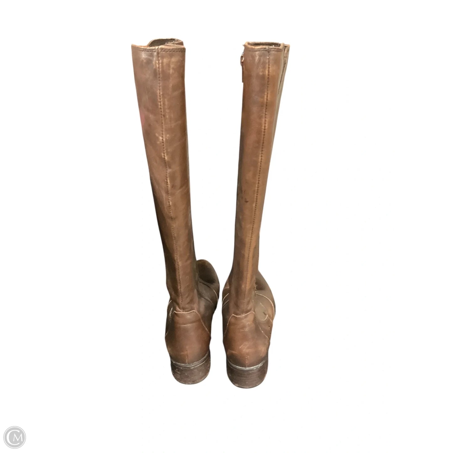Boots Mid-calf Heels By Born In Brown, Size: 8
