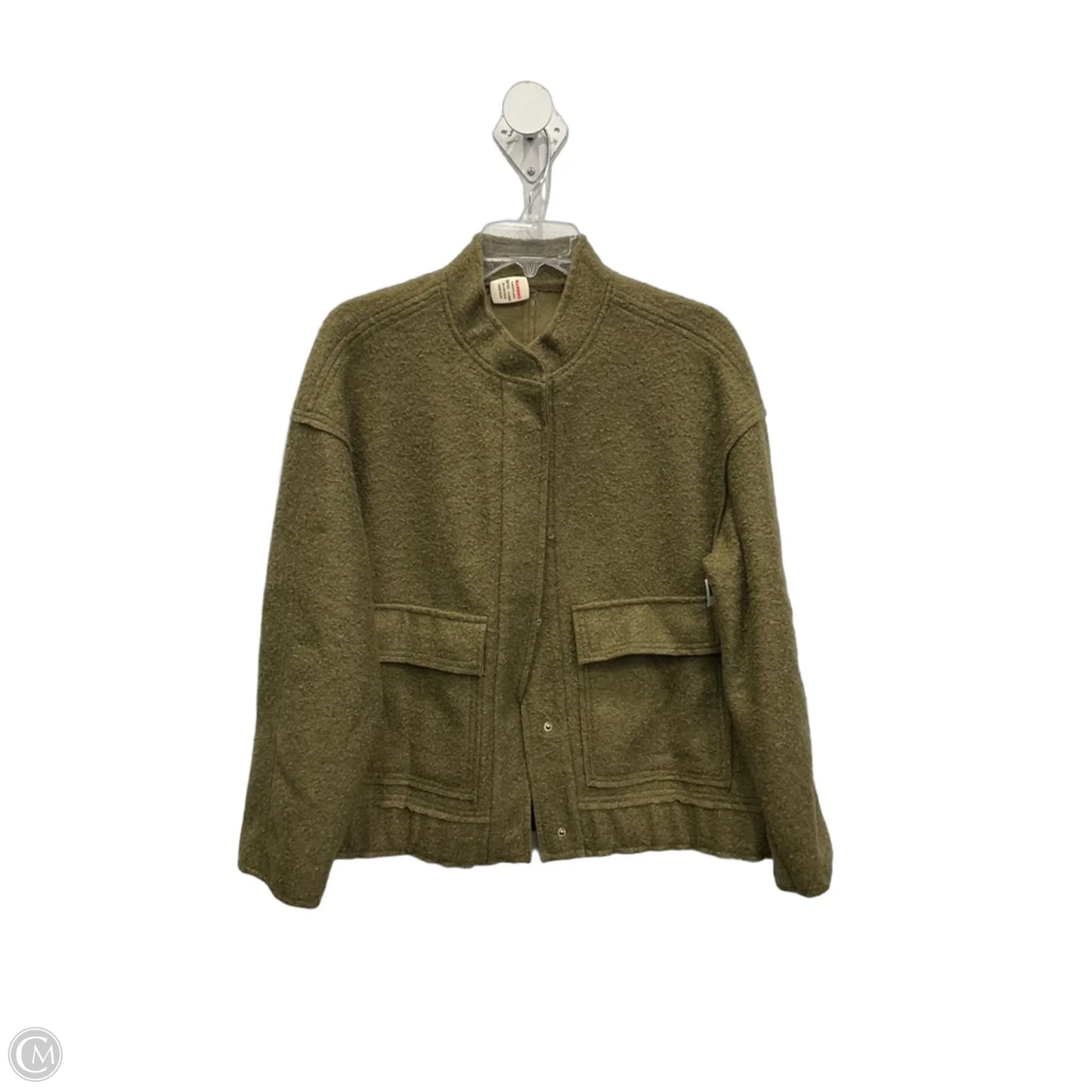 Jacket Fleece By Clothes Mentor In Green, Size: M