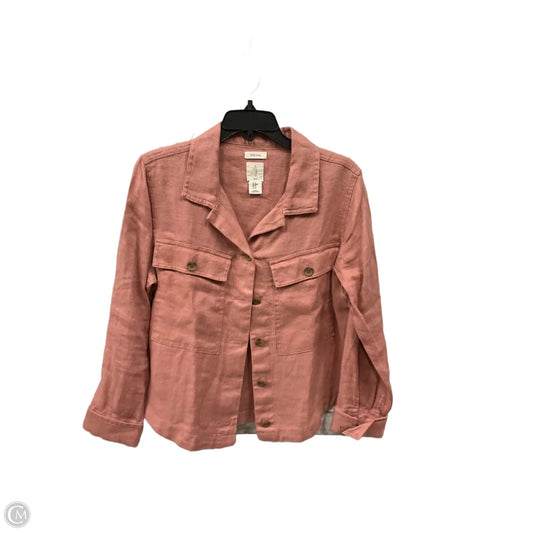 Blouse Long Sleeve By Joie In Pink, Size: M