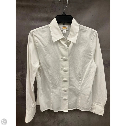 Blouse Long Sleeve By Talbots In White, Size: L