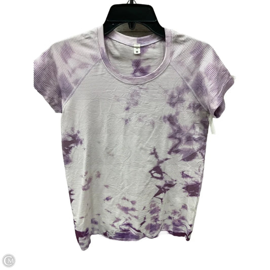 Athletic Top Short Sleeve By Lululemon In Animal Print, Size: M