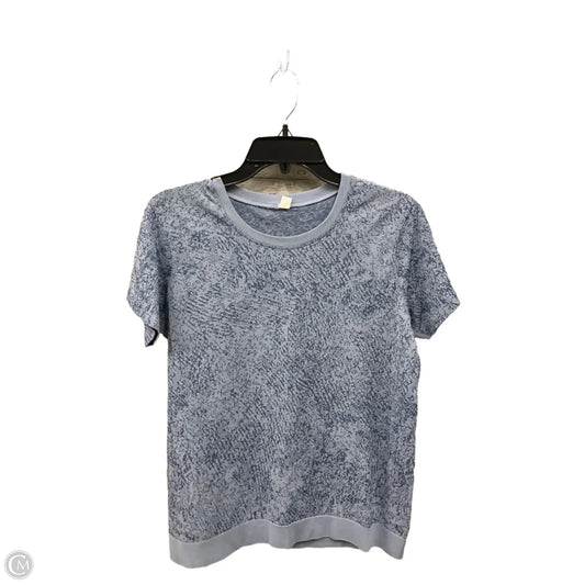 Athletic Top Short Sleeve By Lululemon In Blue, Size: M