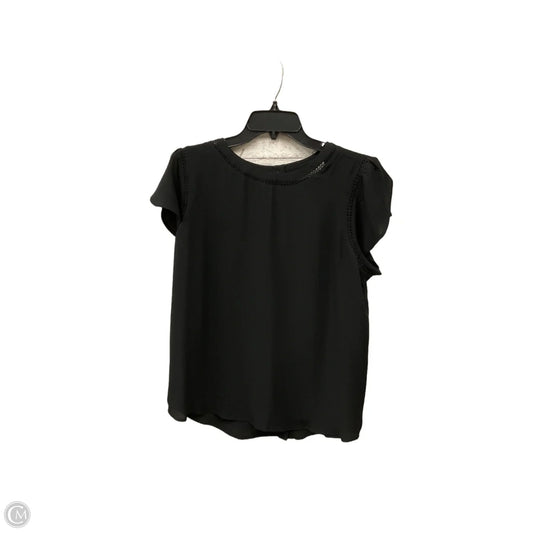 Top Short Sleeve By Loft In Black, Size: L