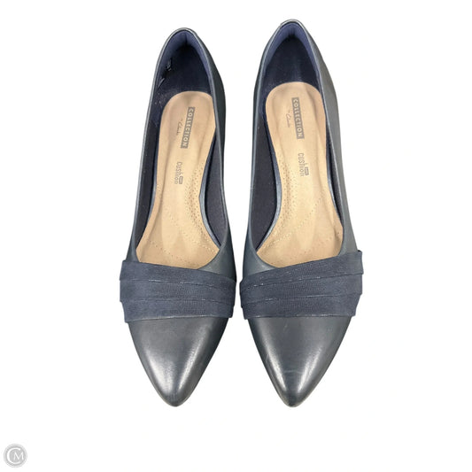 Shoes Heels Kitten By Clarks In Navy, Size: 9.5
