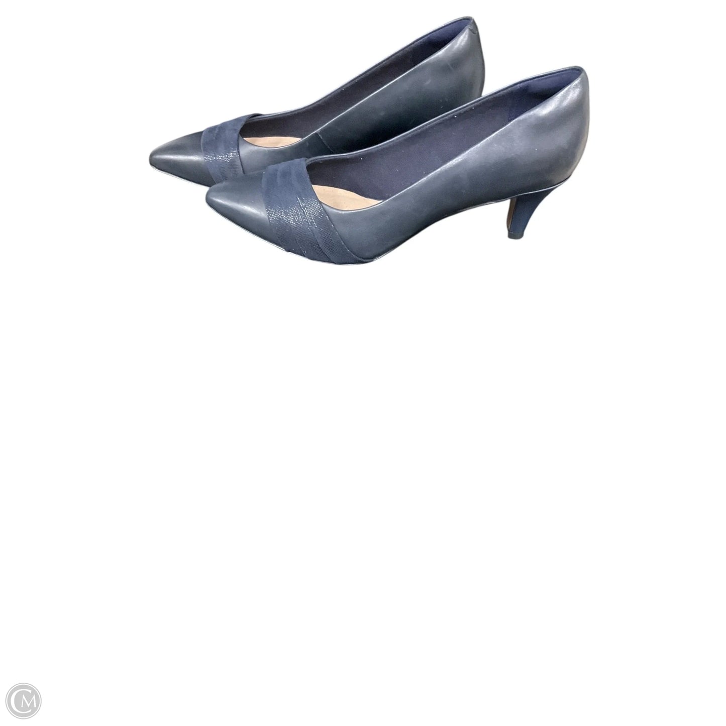 Shoes Heels Kitten By Clarks In Navy, Size: 9.5