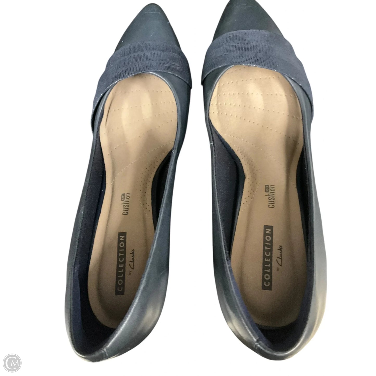 Shoes Heels Kitten By Clarks In Navy, Size: 9.5
