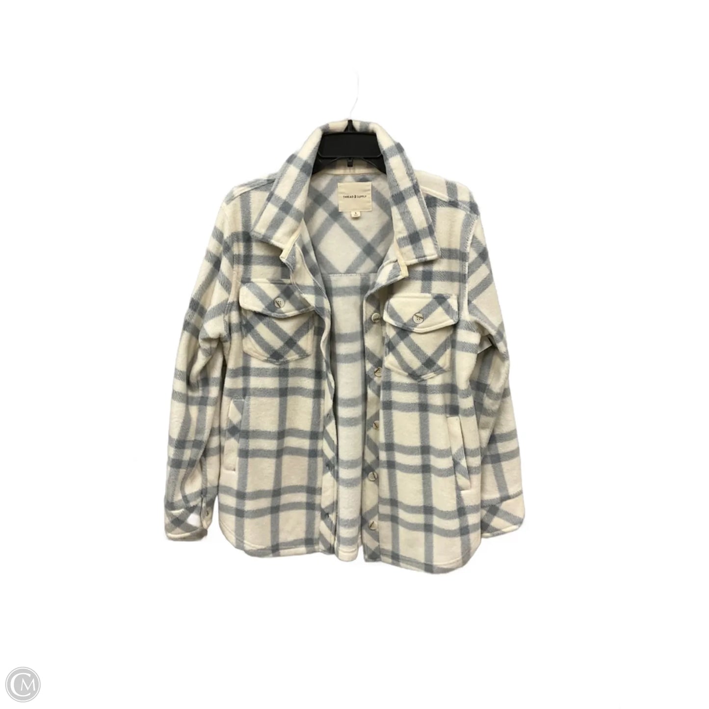 Jacket Shirt By Thread And Supply In Plaid Pattern, Size: S