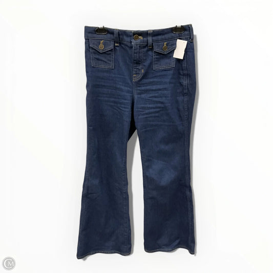Jeans Wide Leg By J. Crew In Blue Denim, Size: 4
