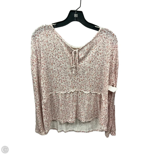 Top Long Sleeve By Lucky Brand In Floral Print, Size: M