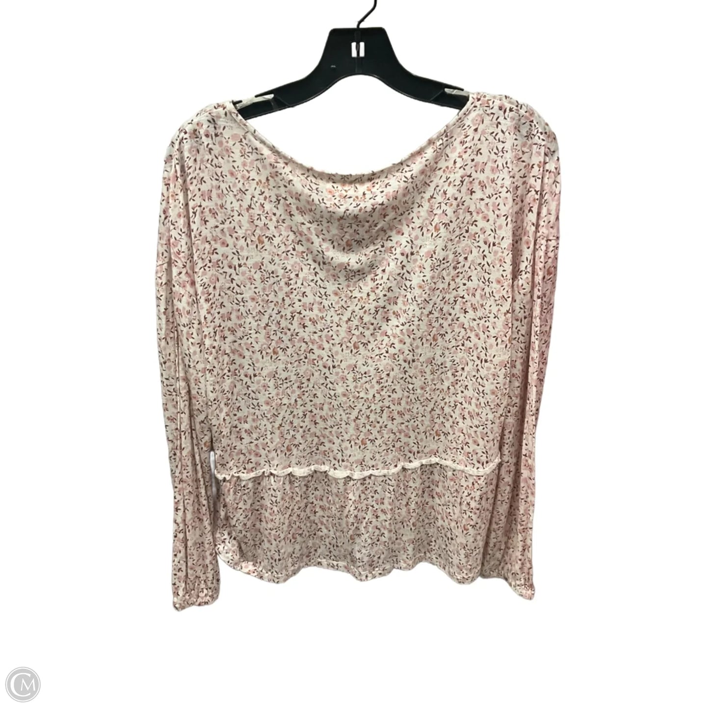 Top Long Sleeve By Lucky Brand In Floral Print, Size: M