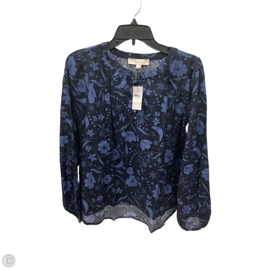 Top Long Sleeve By Loft In Blue, Size: S