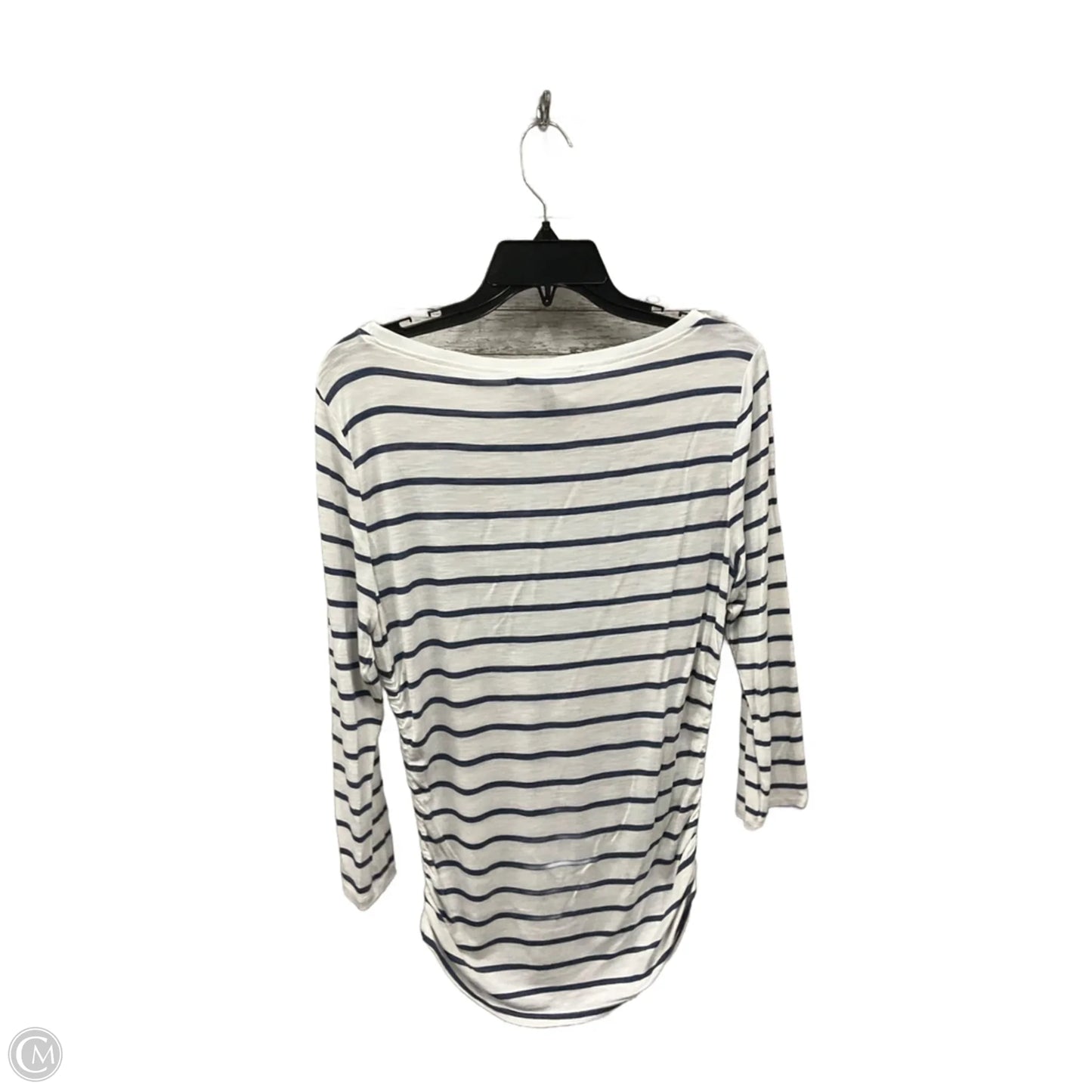 Top Long Sleeve By White House Black Market In Striped Pattern, Size: M