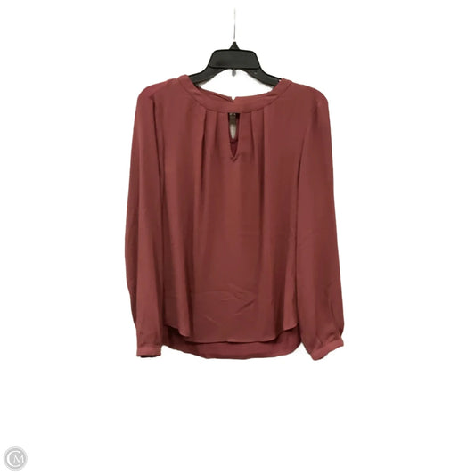 Top Long Sleeve By Hawthorn In Mauve, Size: M