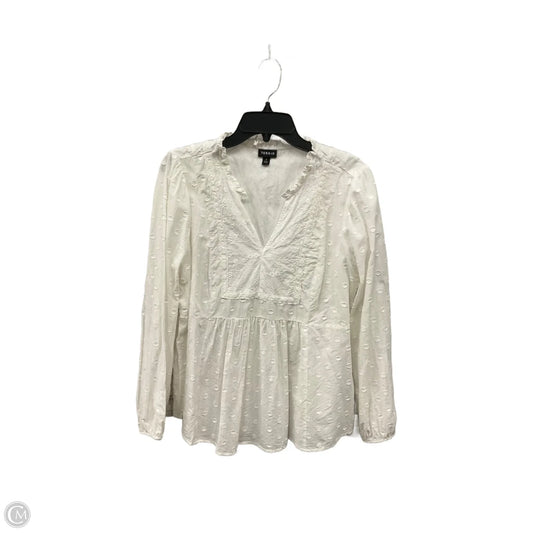 Top Long Sleeve By Torrid In White, Size: 1x