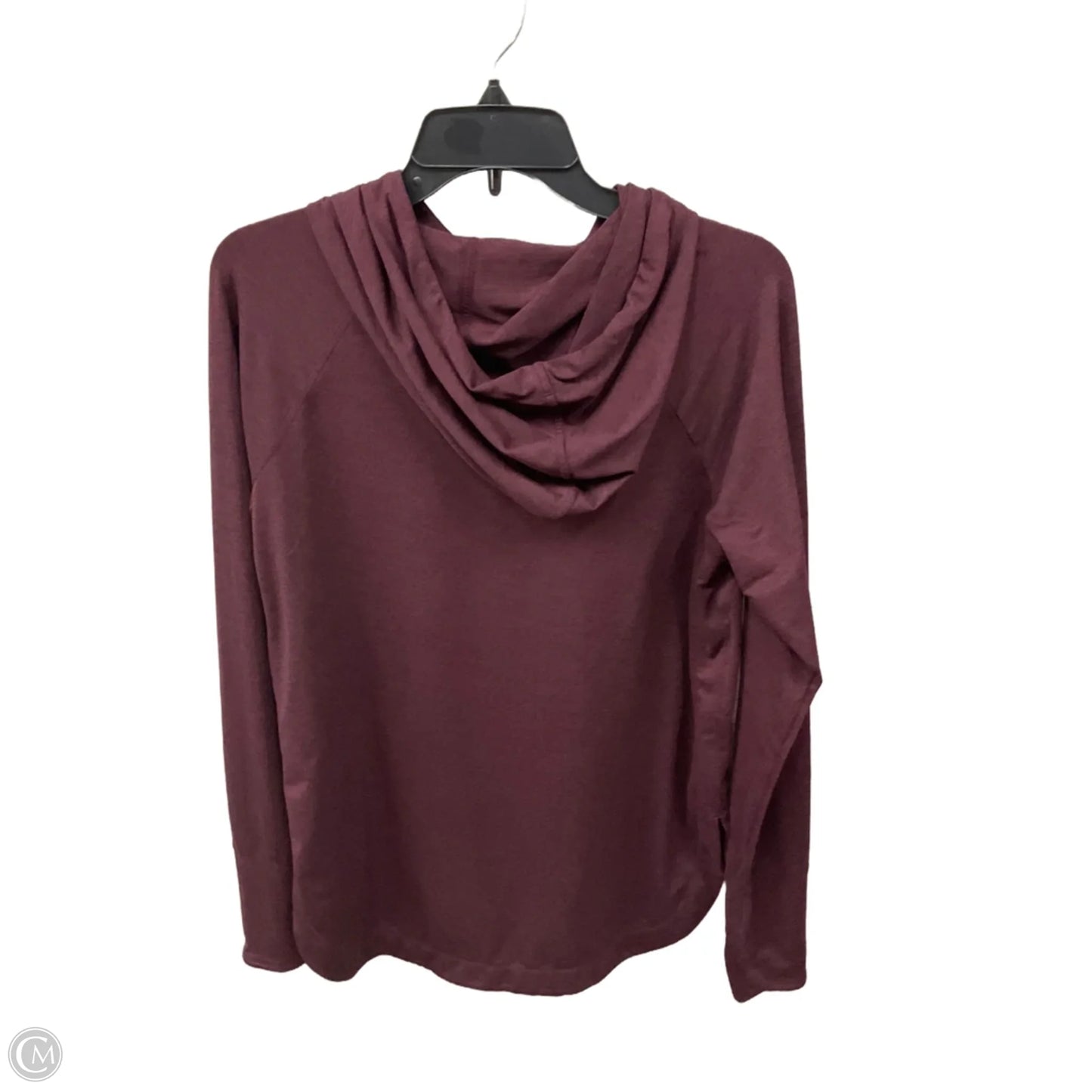Athletic Top Long Sleeve Hoodie By Athleta In Maroon, Size: M
