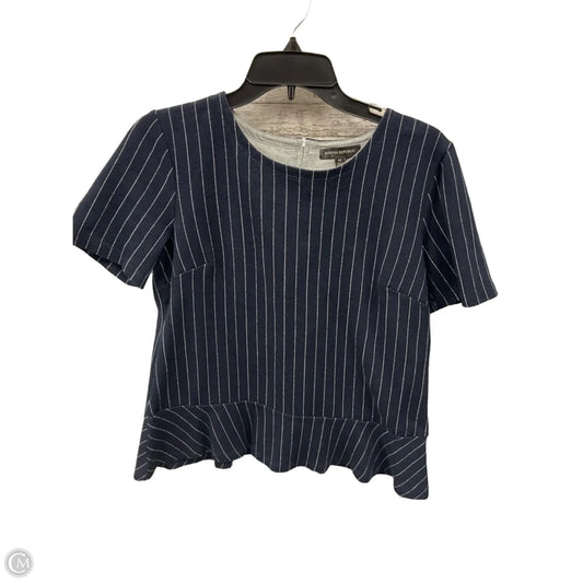 Top Short Sleeve By Banana Republic In Striped Pattern, Size: M