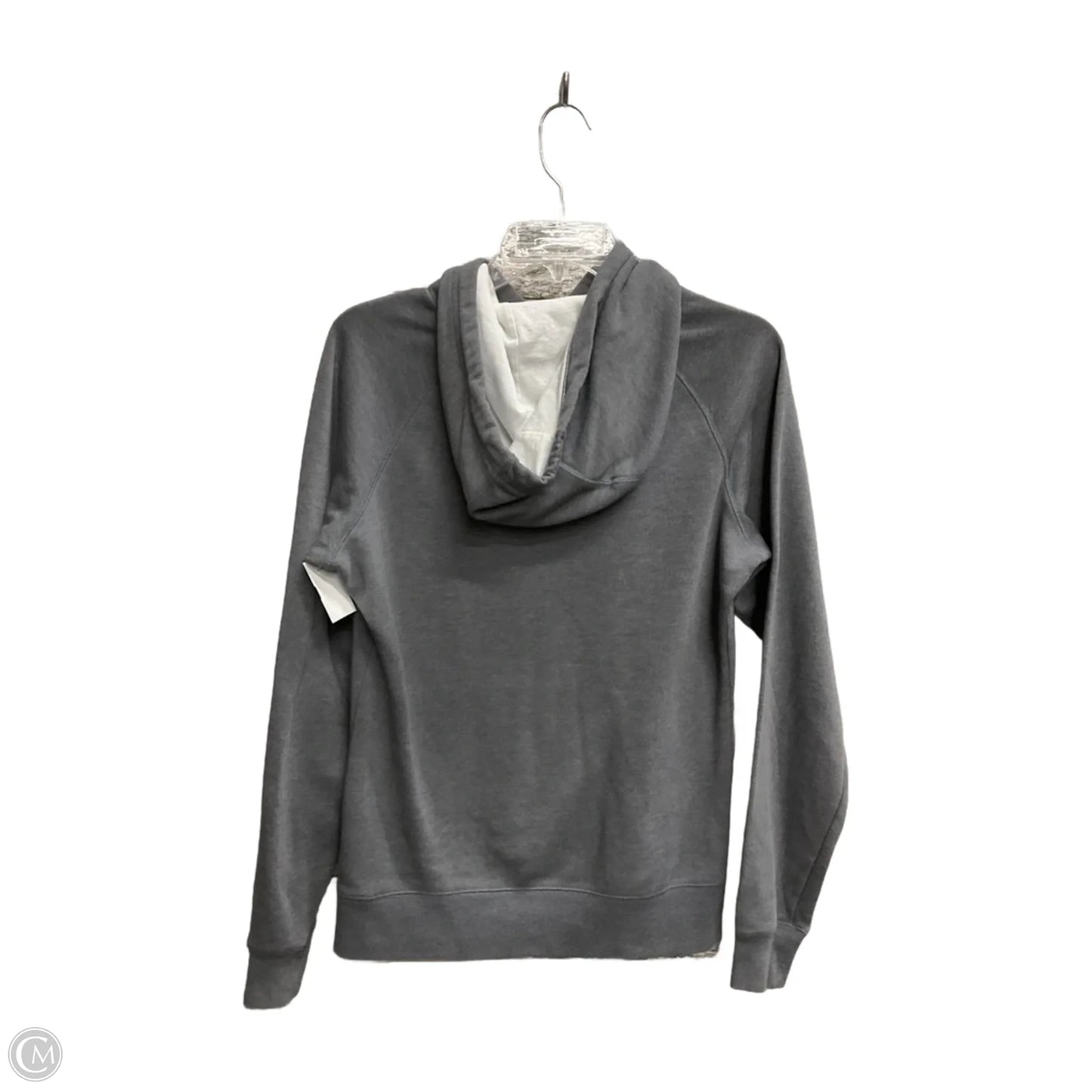 Athletic Sweatshirt Hoodie By The North Face In Grey, Size: M