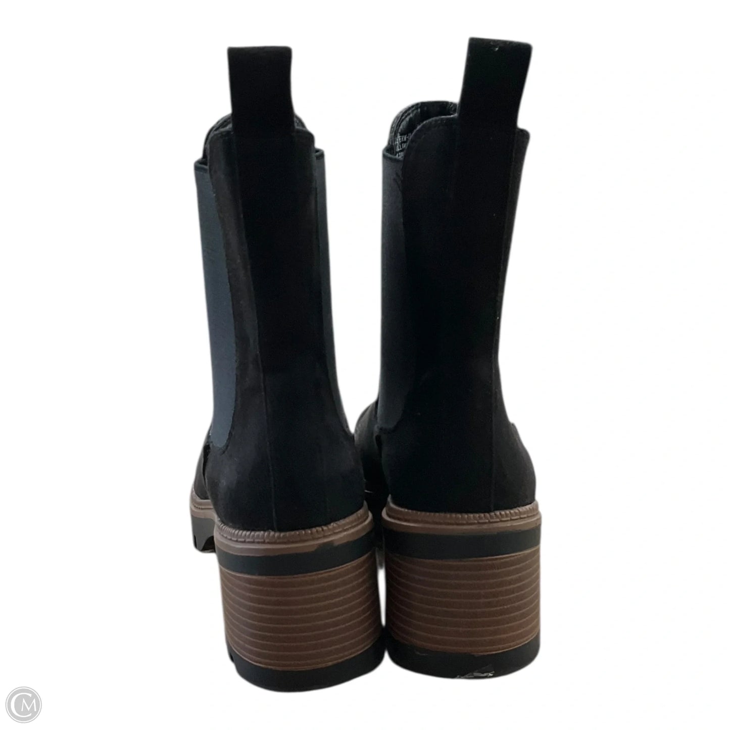 Boots Ankle Heels By Bamboo In Black, Size: 8.5
