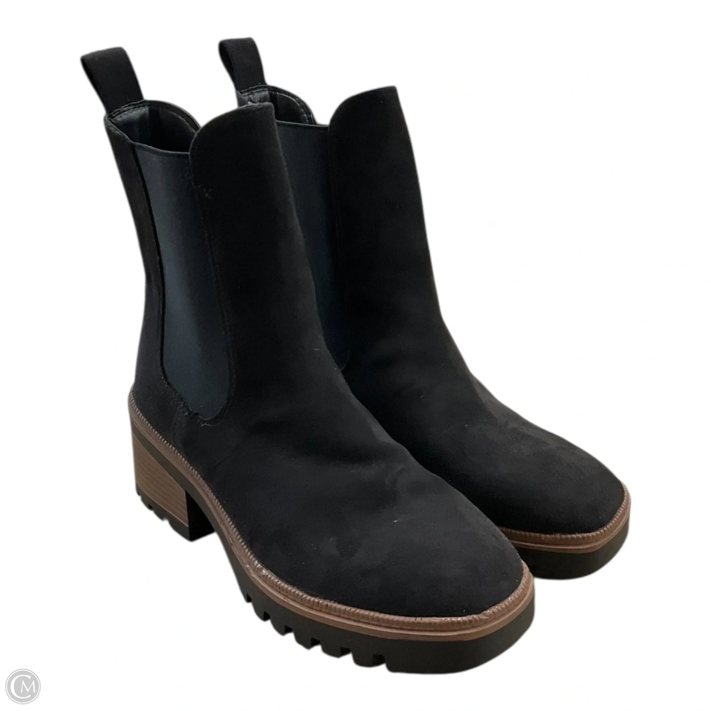 Boots Ankle Heels By Bamboo In Black, Size: 8.5