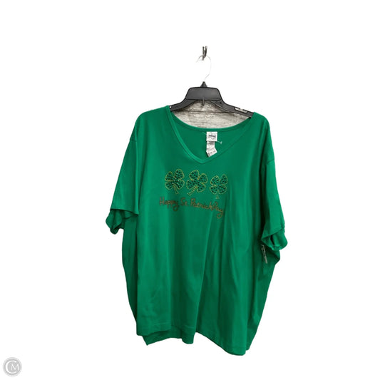 Top Short Sleeve By Clothes Mentor In Green, Size: 4x