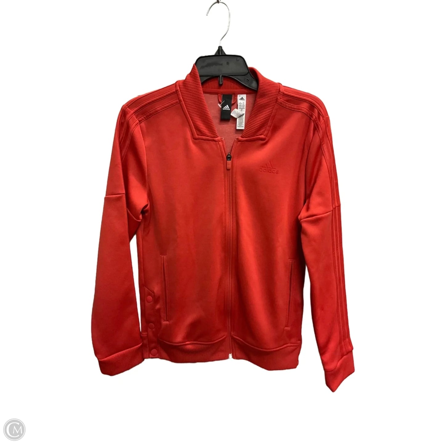 Athletic Jacket By Adidas In Orange, Size: S