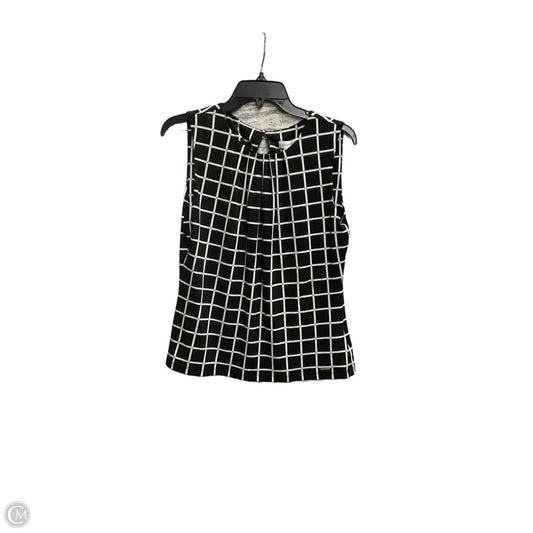 Top Sleeveless By Calvin Klein In Black & White, Size: M