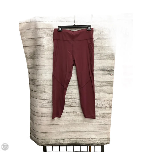 Athletic Leggings By Clothes Mentor In Maroon, Size: Xl