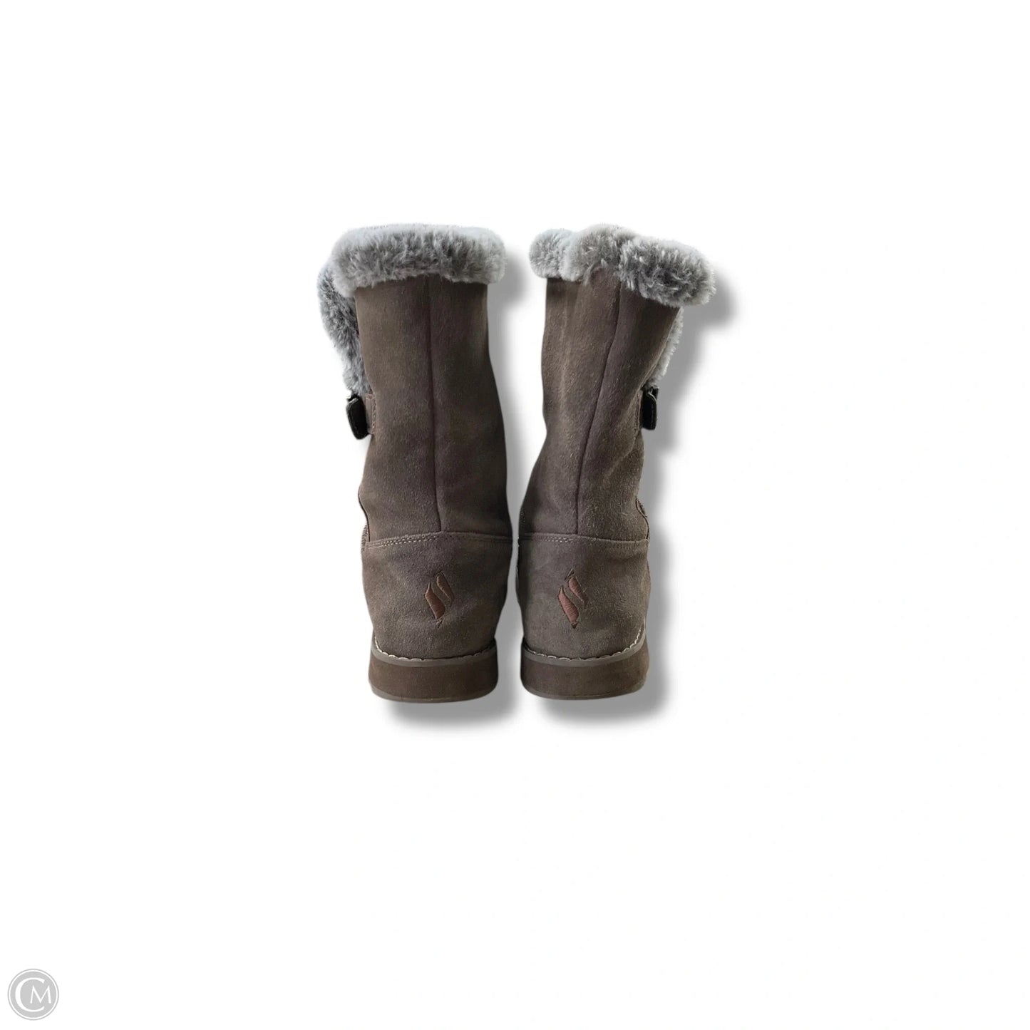 Boots Mid-calf Flats By Clothes Mentor In Brown, Size: 9