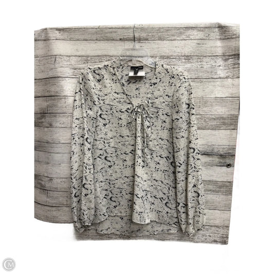 Top Long Sleeve By Aqua In Black & White, Size: M