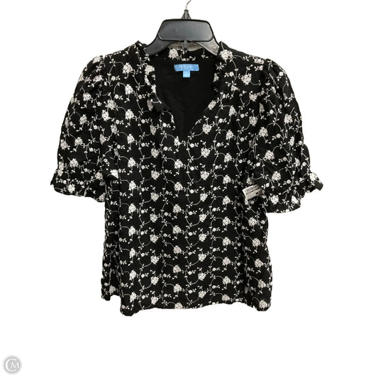Top Short Sleeve By Draper James In Black & White, Size: M