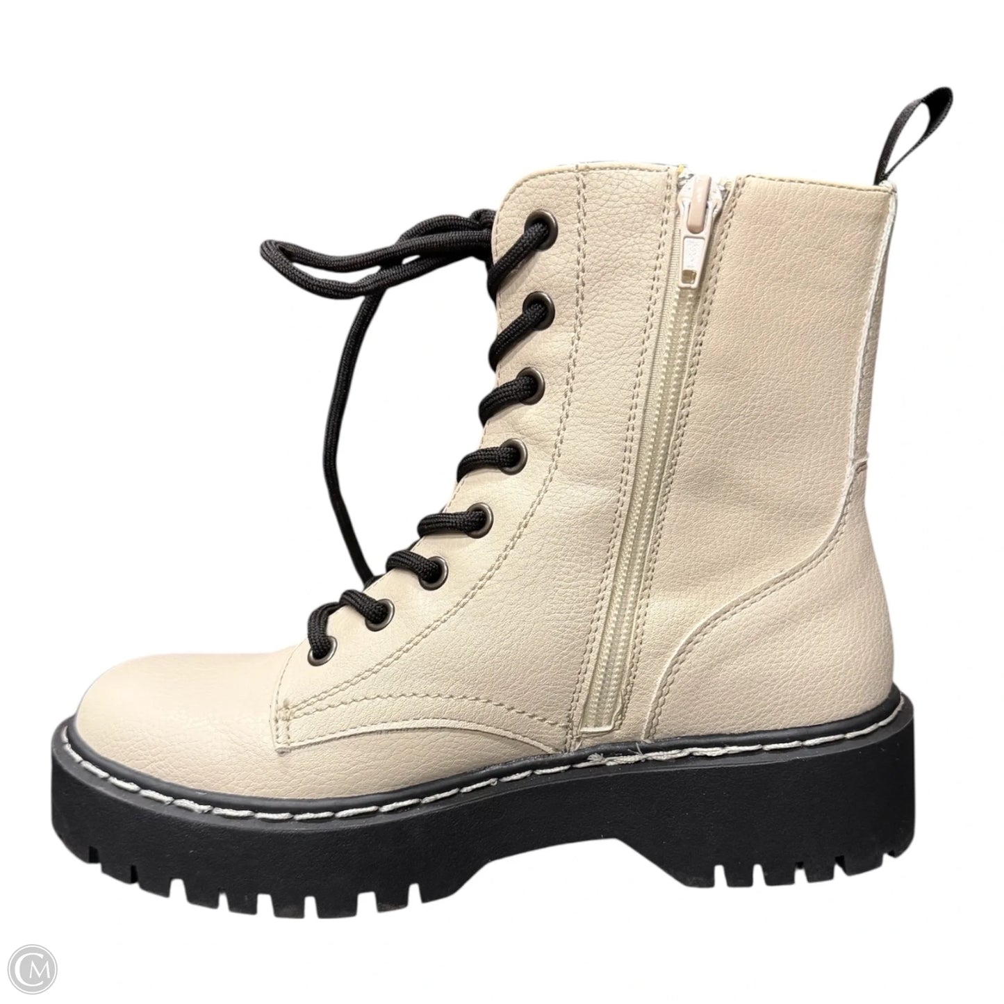Boots Combat By Sincerely Jules In Black & Cream, Size: 6
