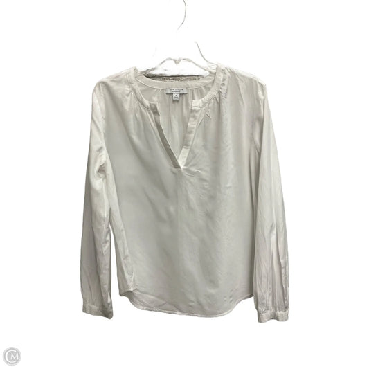 Top Long Sleeve By Ann Taylor In White, Size: M