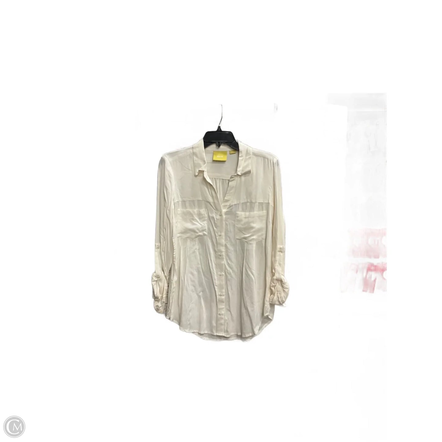 Blouse Long Sleeve By Maeve In Cream, Size: S