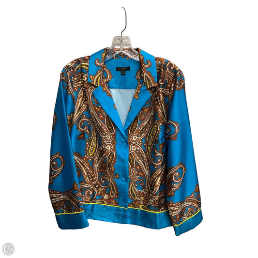 Blouse Long Sleeve By J. Crew In Multi-colored, Size: M