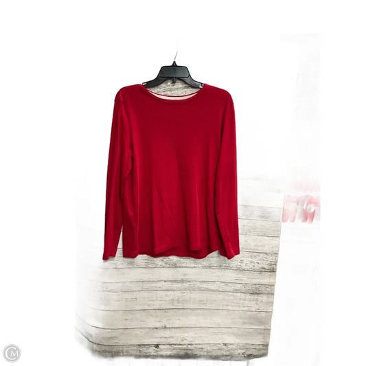 Top 2pc 3/4 Sleeve By Talbots In Red, Size: 1x