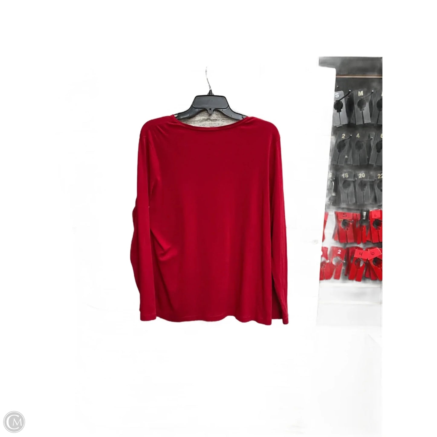 Top 2pc 3/4 Sleeve By Talbots In Red, Size: 1x