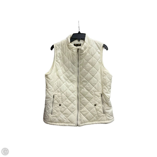 Vest Puffer & Quilted By Clothes Mentor In Cream, Size: L