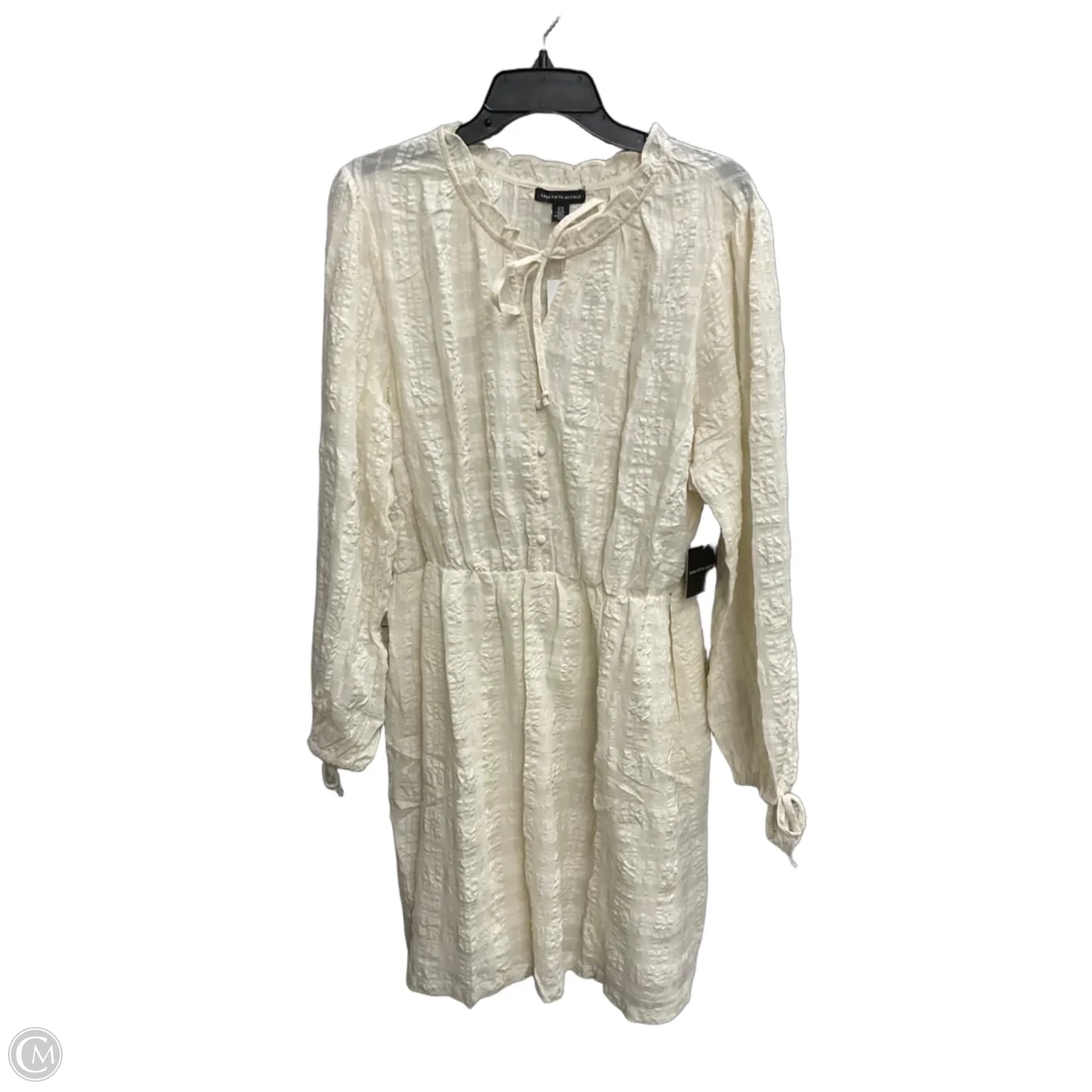 Dress Casual Midi By Saks Fifth Avenue In Cream, Size: Xl – Clothes Mentor Gahanna OH #129