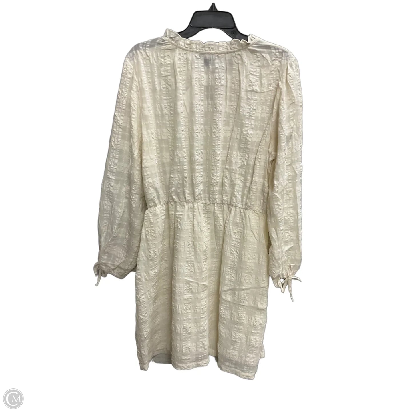 Dress Casual Midi By Saks Fifth Avenue In Cream, Size: Xl