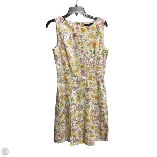 Dress Casual Midi By Brooks Brothers In Floral Print, Size: M