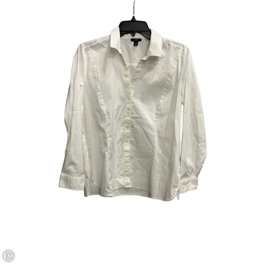 Blouse Long Sleeve By Ann Taylor In White, Size: Lp