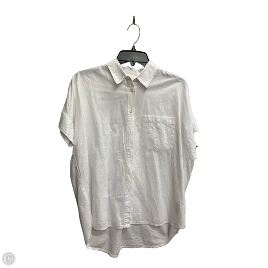 Blouse Short Sleeve By Madewell In White, Size: S