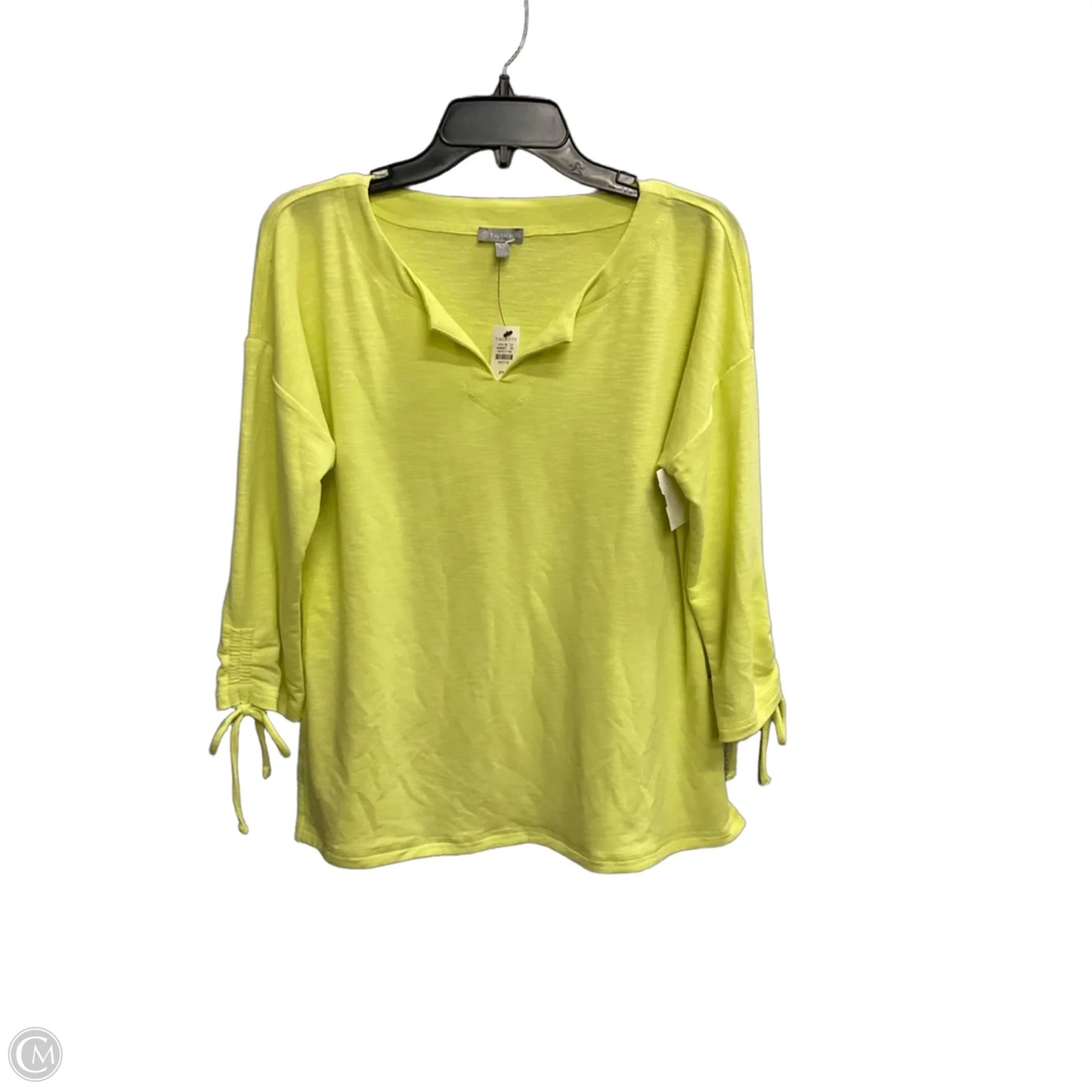 Top 3/4 Sleeve By Talbots In Chartreuse, Size: M