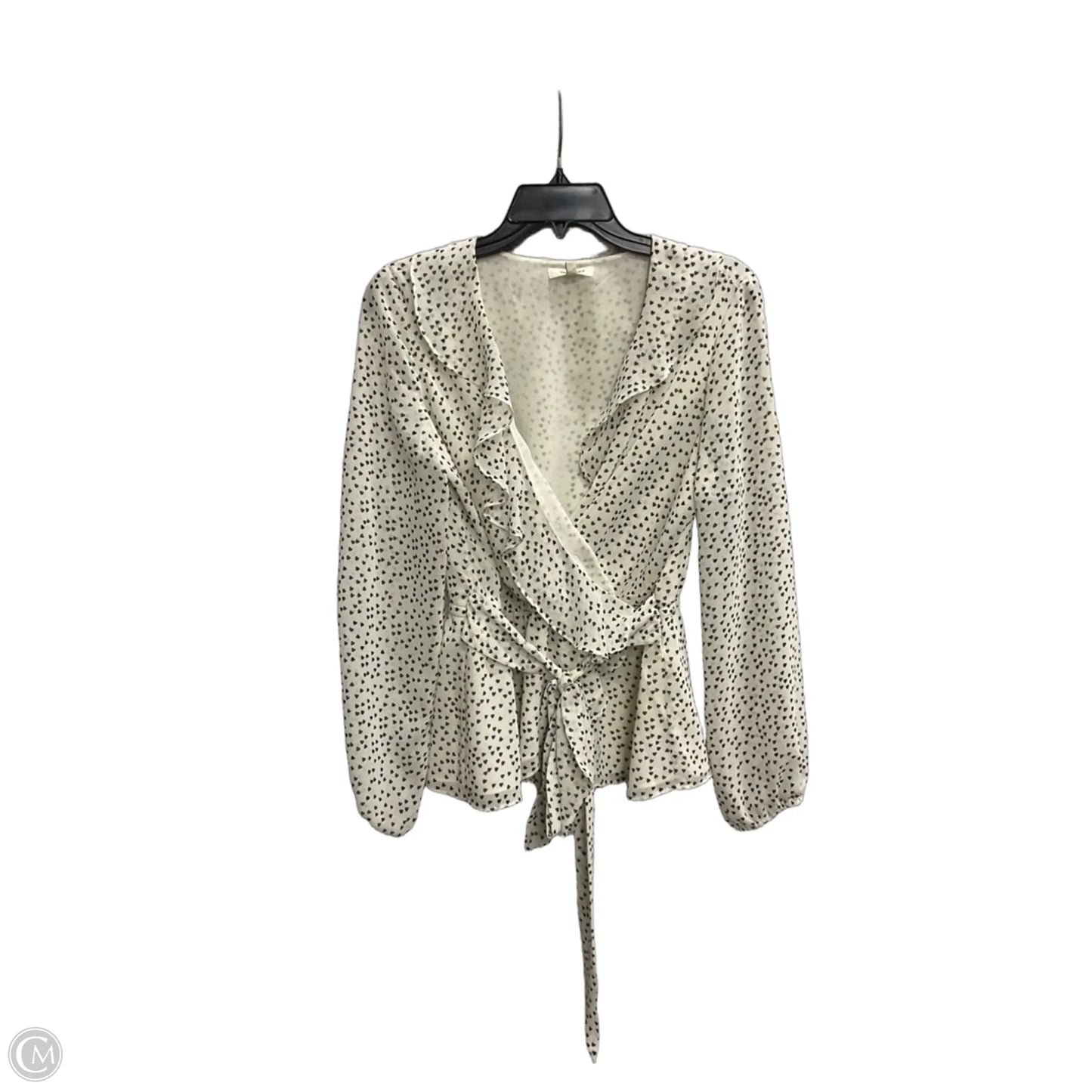 Top Long Sleeve By Max Studio In Polkadot Pattern, Size: S