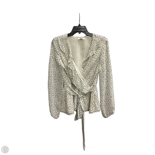 Top Long Sleeve By Max Studio In Polkadot Pattern, Size: S