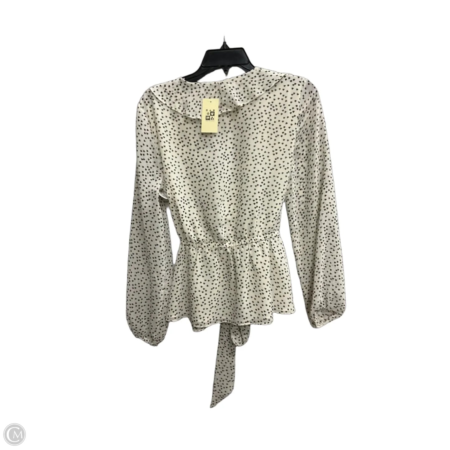 Top Long Sleeve By Max Studio In Polkadot Pattern, Size: S