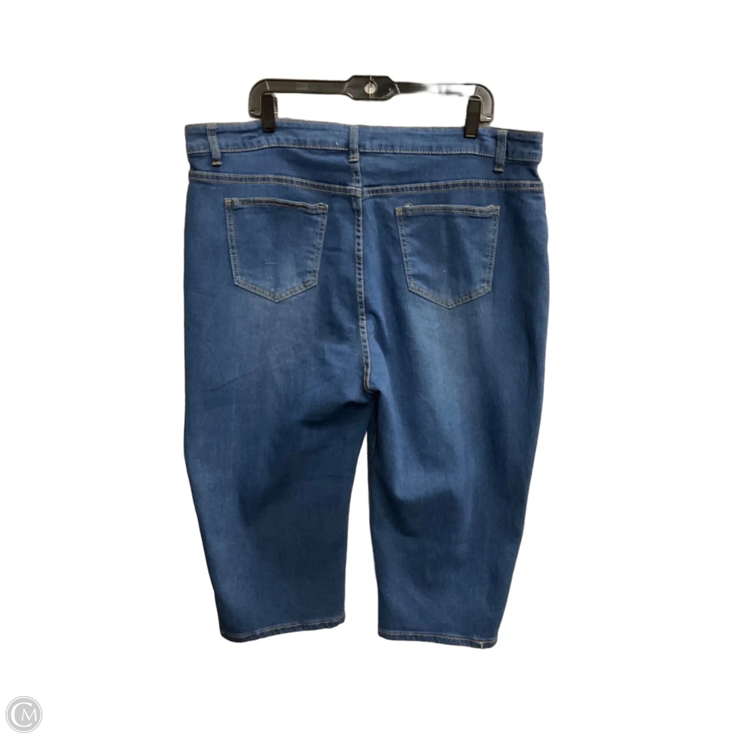 Capris By Just Be In Blue Denim, Size: 3x