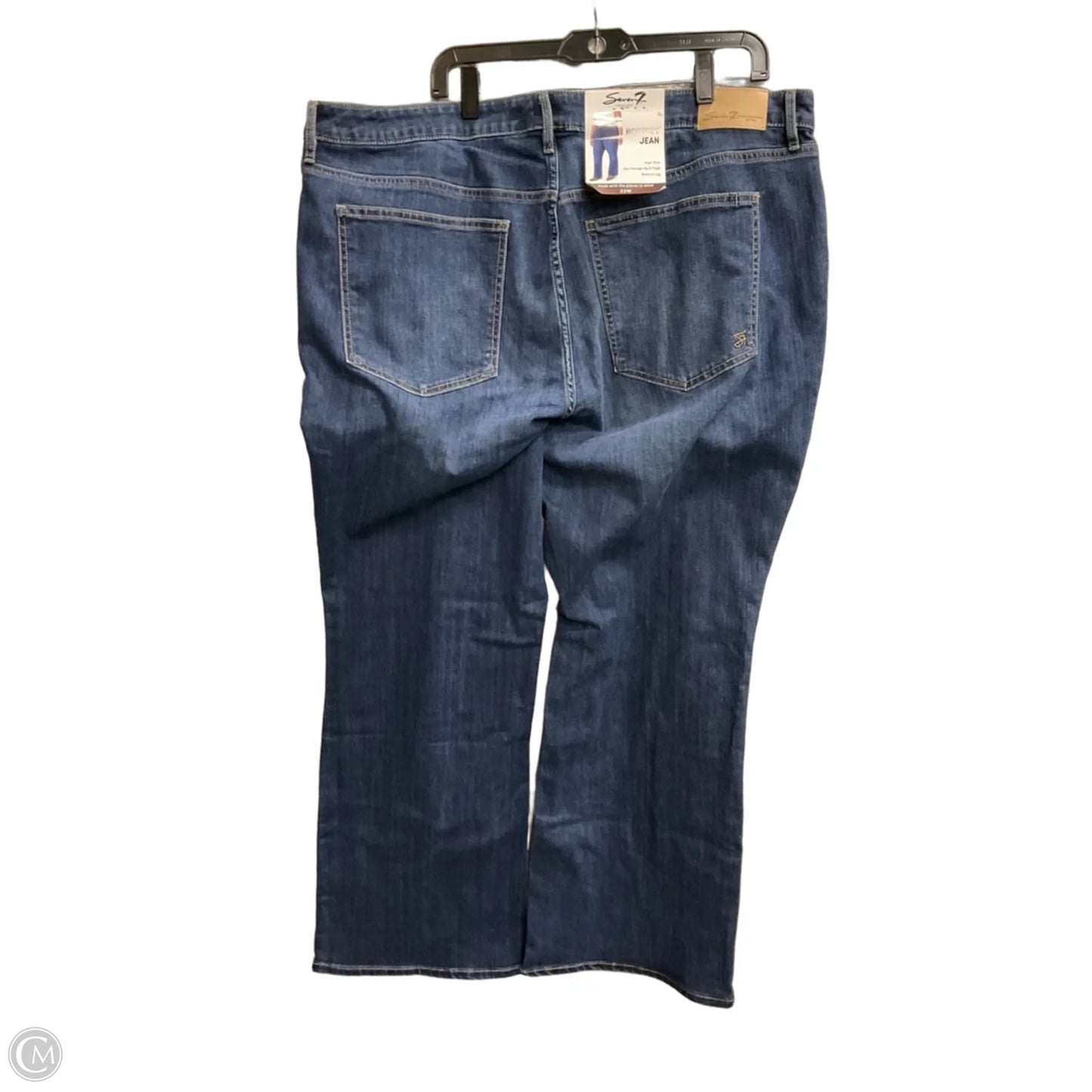 Jeans Wide Leg By Seven 7 In Blue Denim, Size: 22