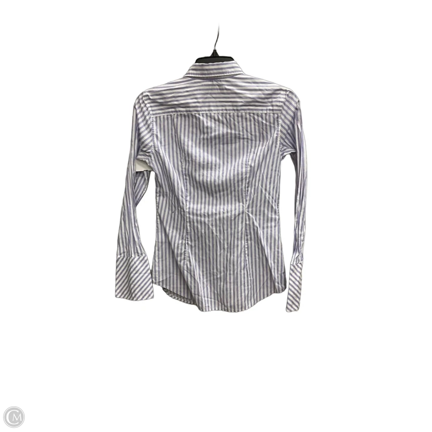 Blouse Long Sleeve By Banana Republic In Striped Pattern, Size: Xs