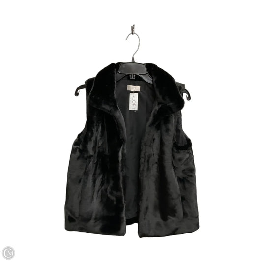 Vest Faux Fur & Sherpa By Loft In Black, Size: Xsp
